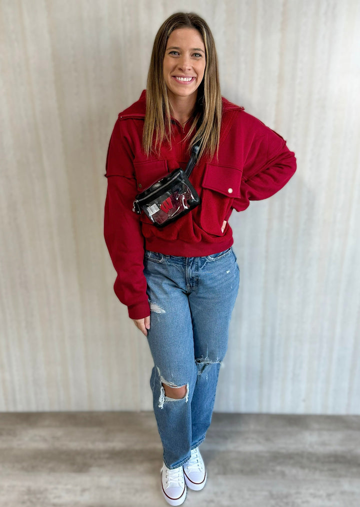 Clear Wisconsin Belt Bag | Wisconsin Game Day Bag