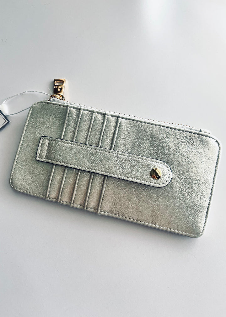 Women's Silver Pearl Slim Credit Card & ID Holder