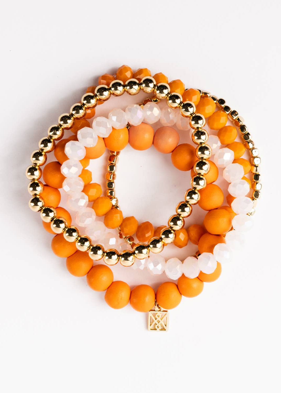 The Mandy Bracelet (Orange & White)