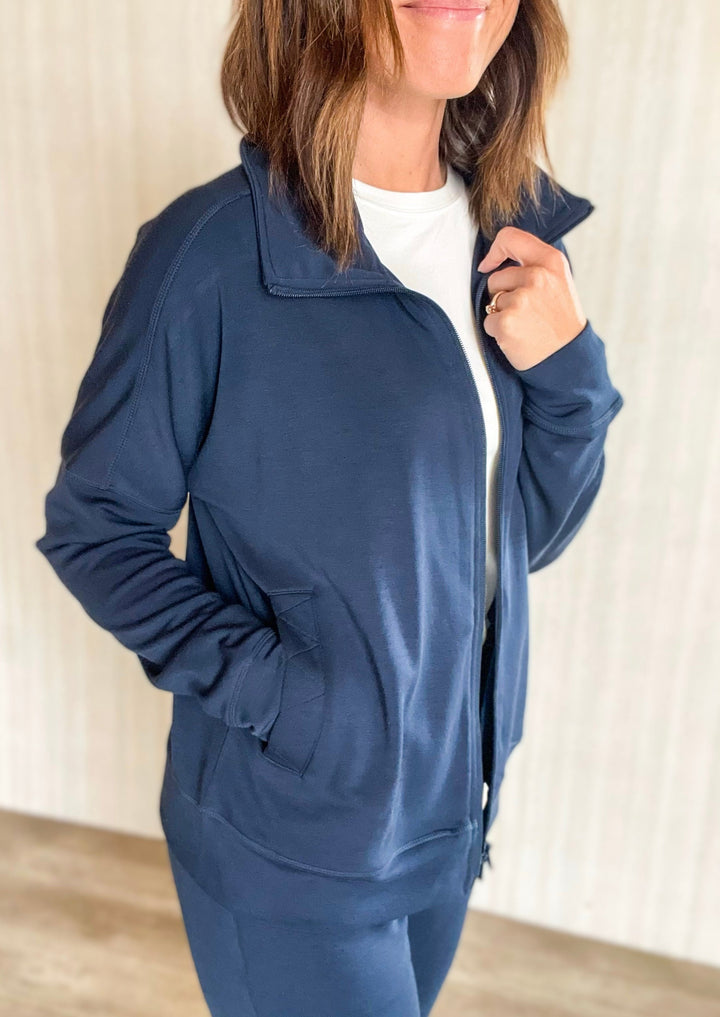 Comfy Navy Lounge Jacket