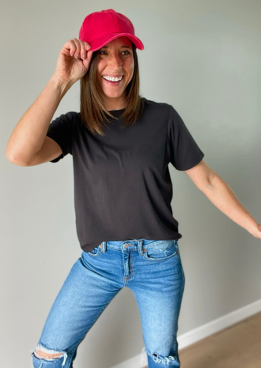 Red Vintage Washed Baseball Hat