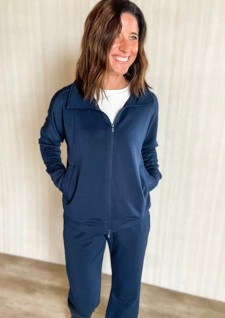Comfy Navy Lounge Jacket