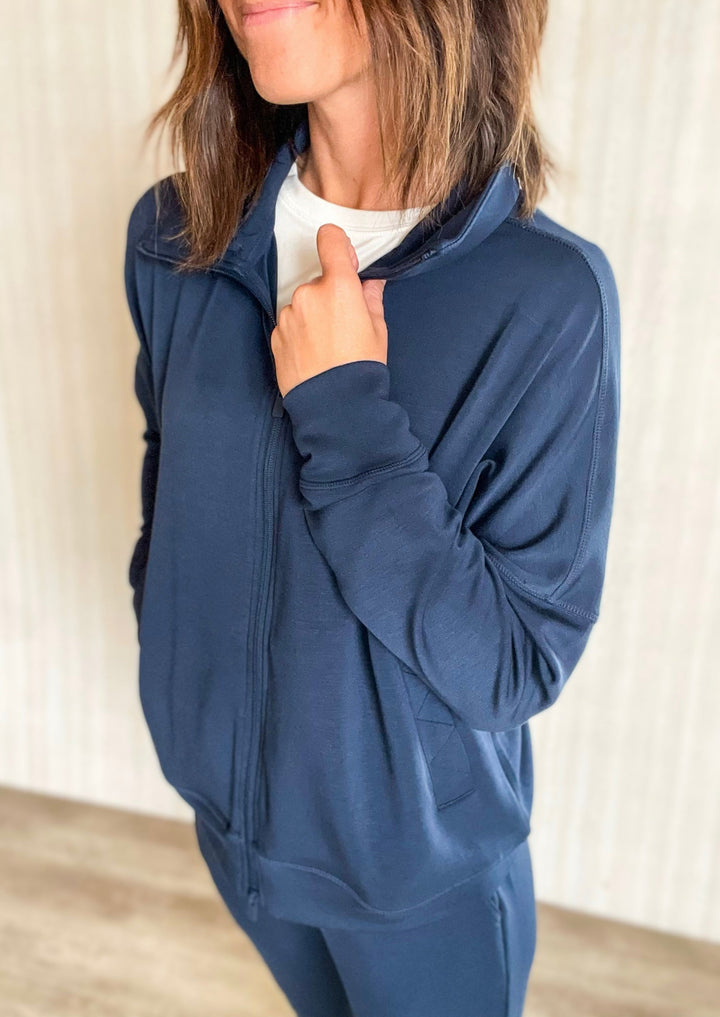 Comfy Navy Lounge Jacket