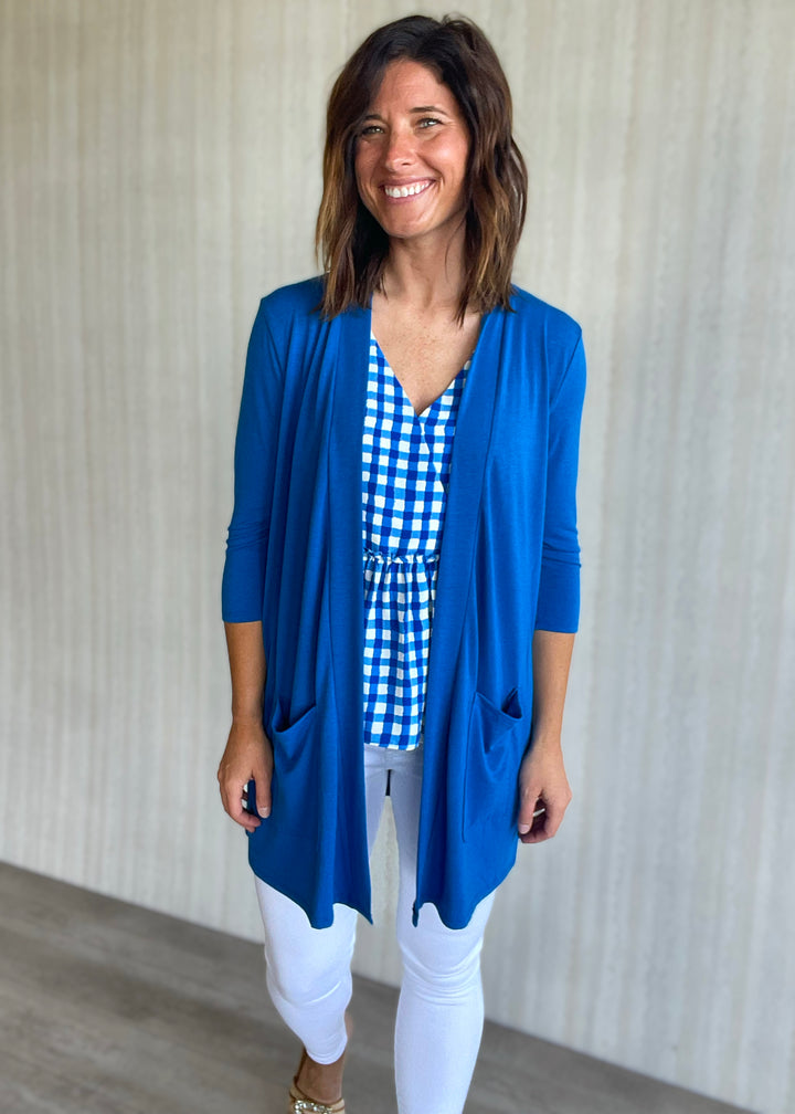 Women’s Royal Blue Open Cardigan