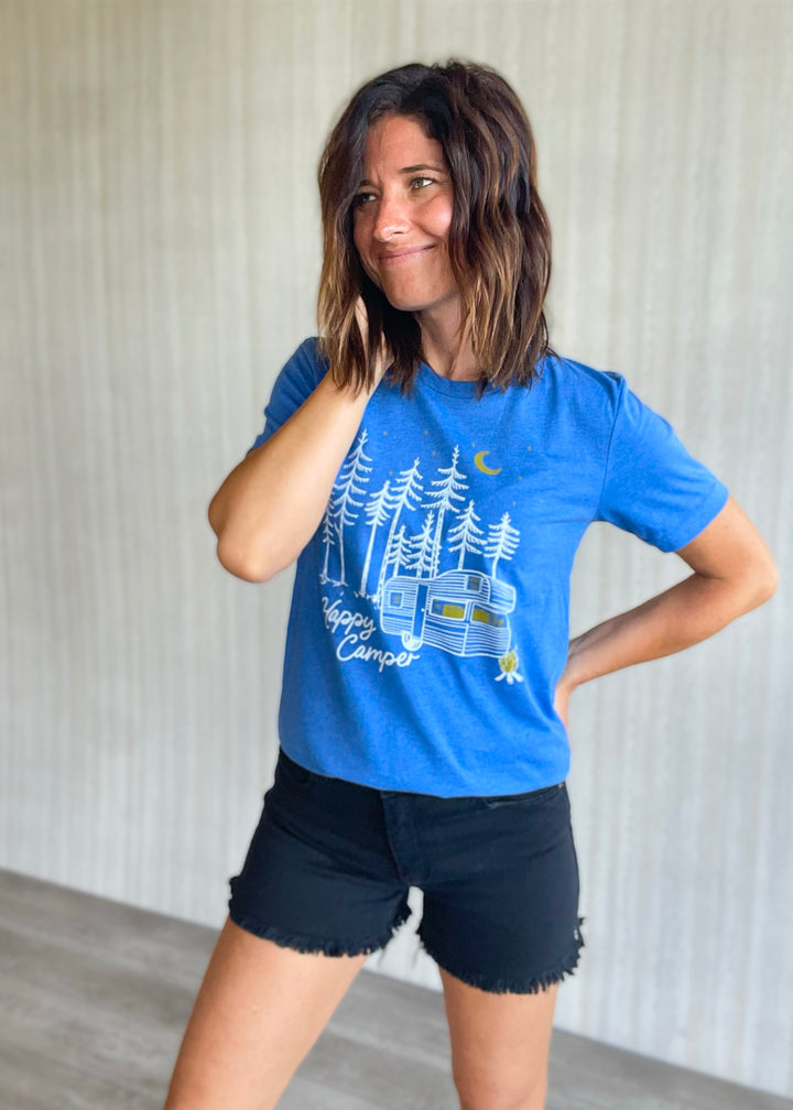 Blue Happy Camper T-shirt