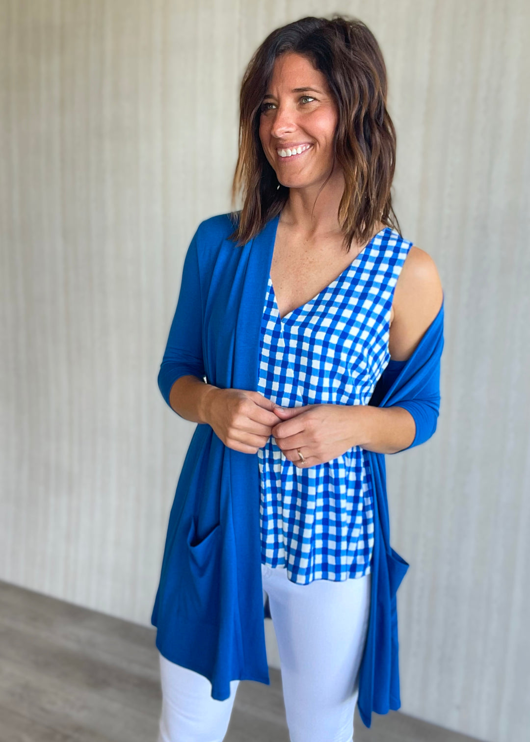 Women’s Royal Blue Open Cardigan