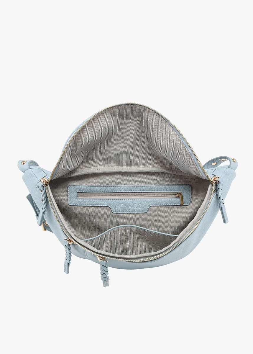 Women's Baby Blue Sling Bag Purse | Baby Blue Nova Studded Sling Bag