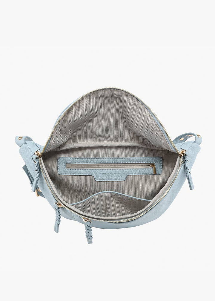 Women's Baby Blue Sling Bag Purse | Baby Blue Nova Studded Sling Bag