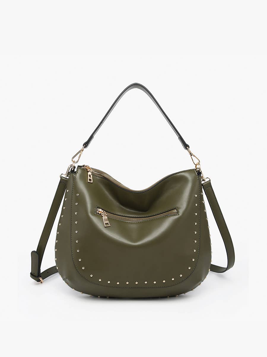 Olive Studded Hobo