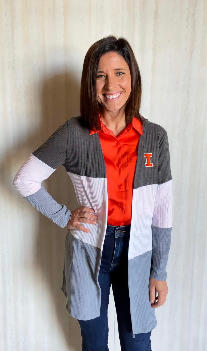 Illinois Waffle Cardigan