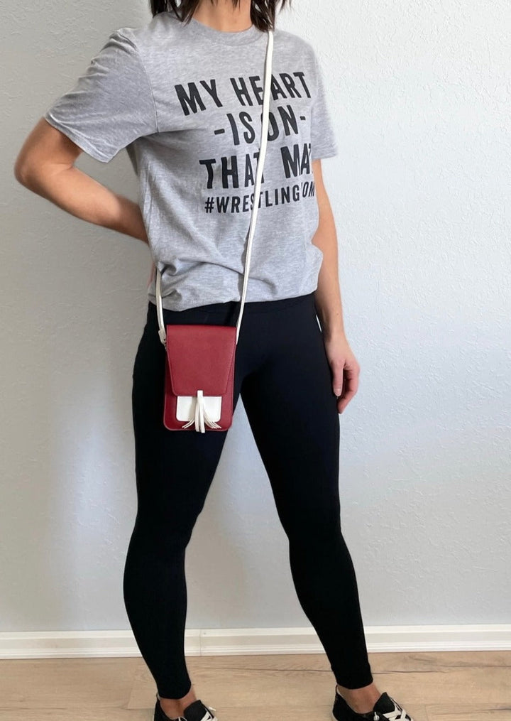 Maroon/White Team Spirit Crossbody