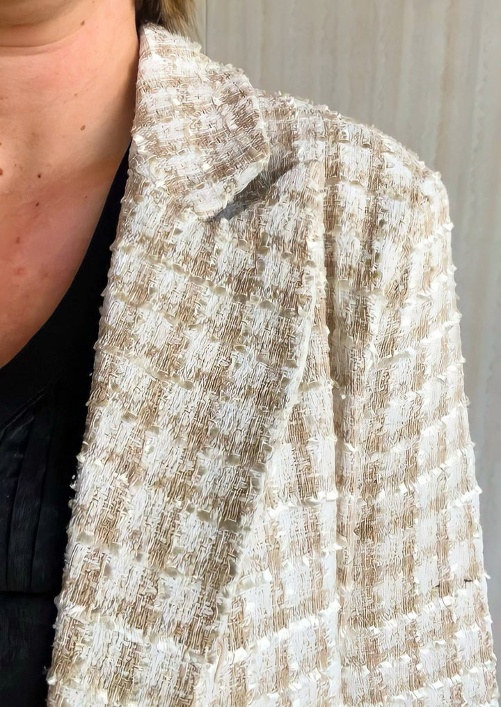 Classic Taupe Tweed Blazer