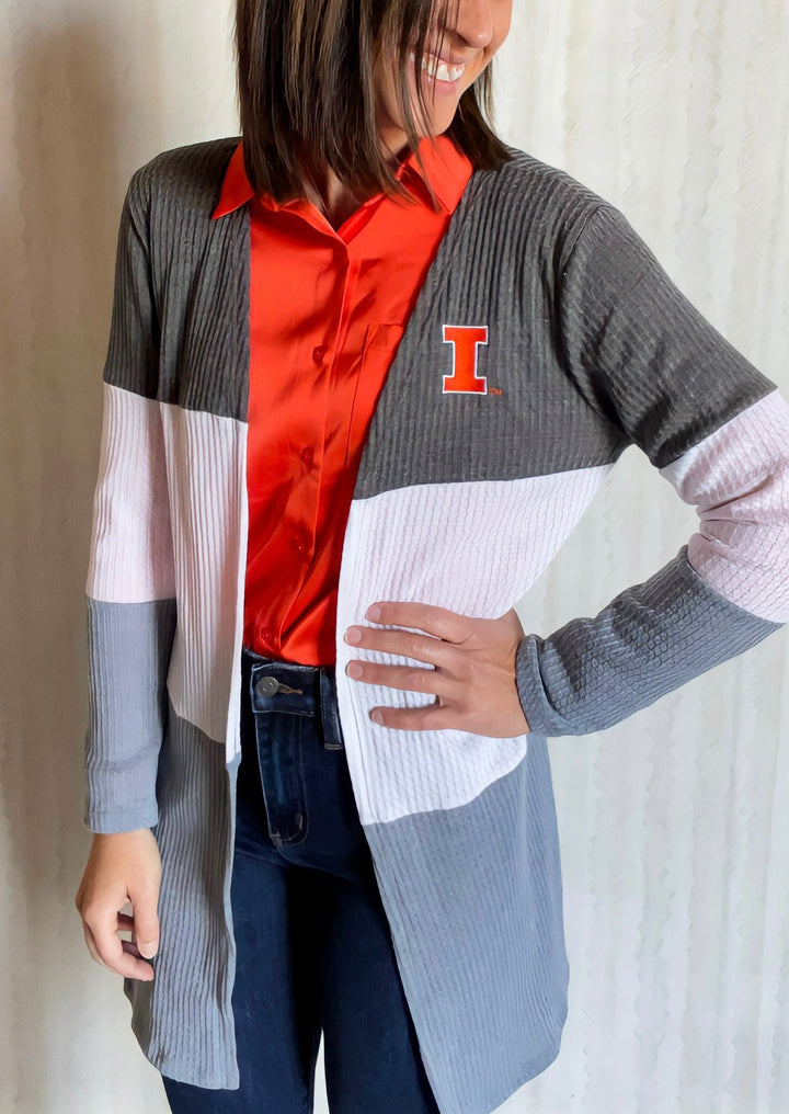 Illinois Waffle Cardigan