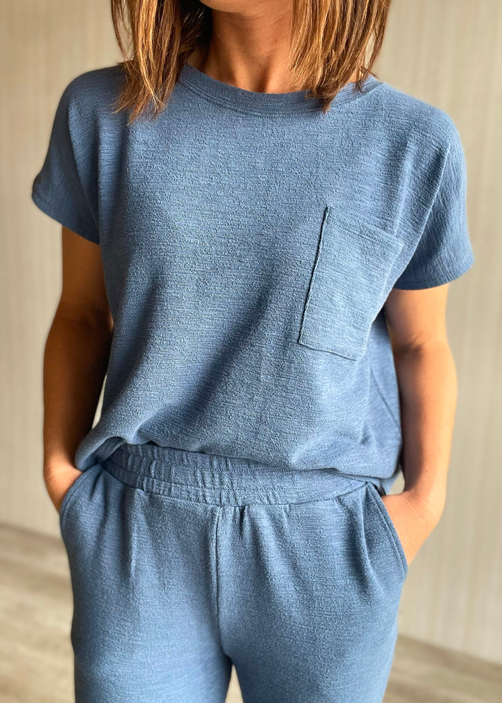 Women's Dusty Blue Jogger Set | Women's Cute Lounge Sets