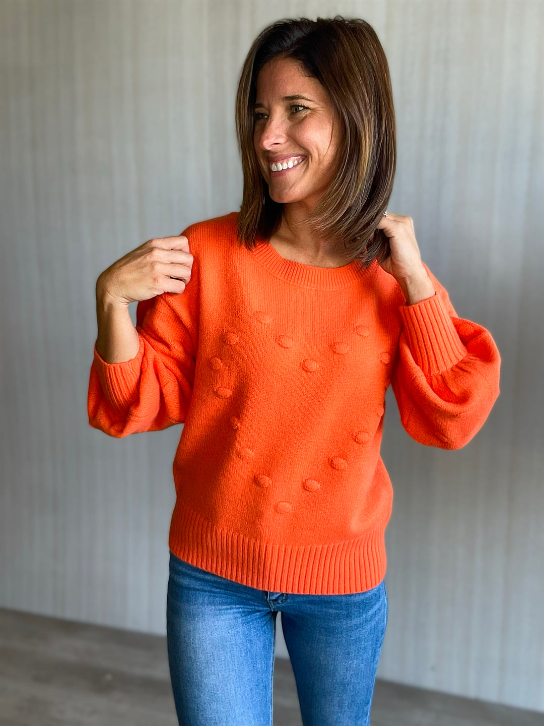 Women's Orange Heart Sweater - perfect sweater for Illinois game days!