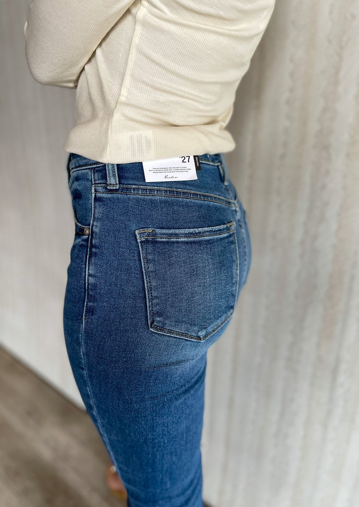 KanCan High Rise Slim Straight Medium Wash Jeans