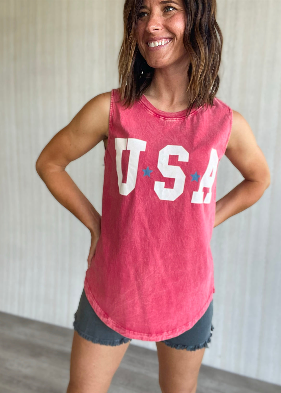 Women's USA Red Tank Top