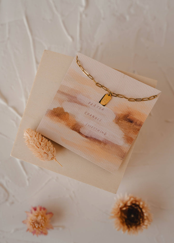 Pray Big Mini Tag Necklace