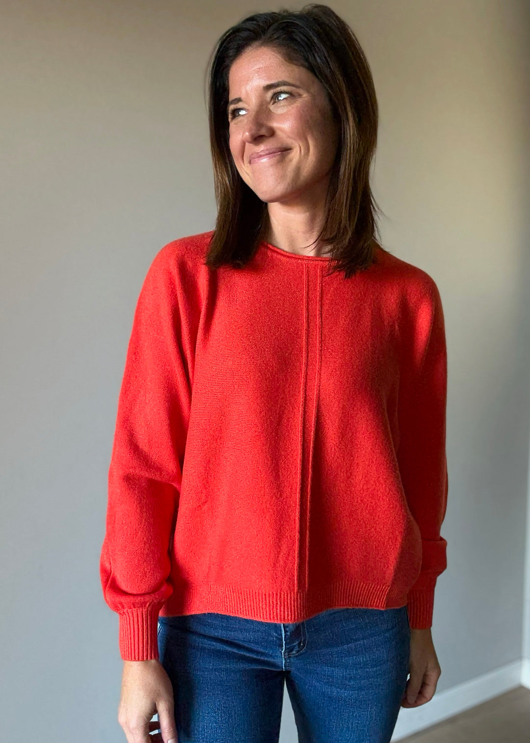 Women's Orange-Red Sweater