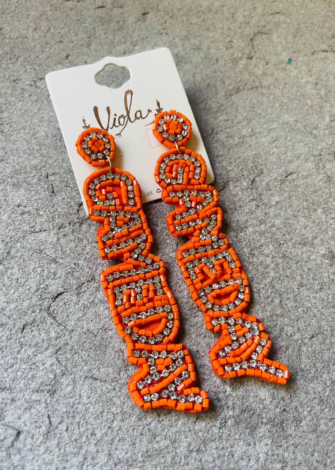 Orange Gameday Earrings