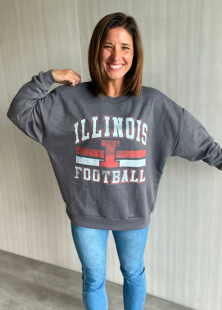 Women's Illinois Football Pullover Sweatshirt