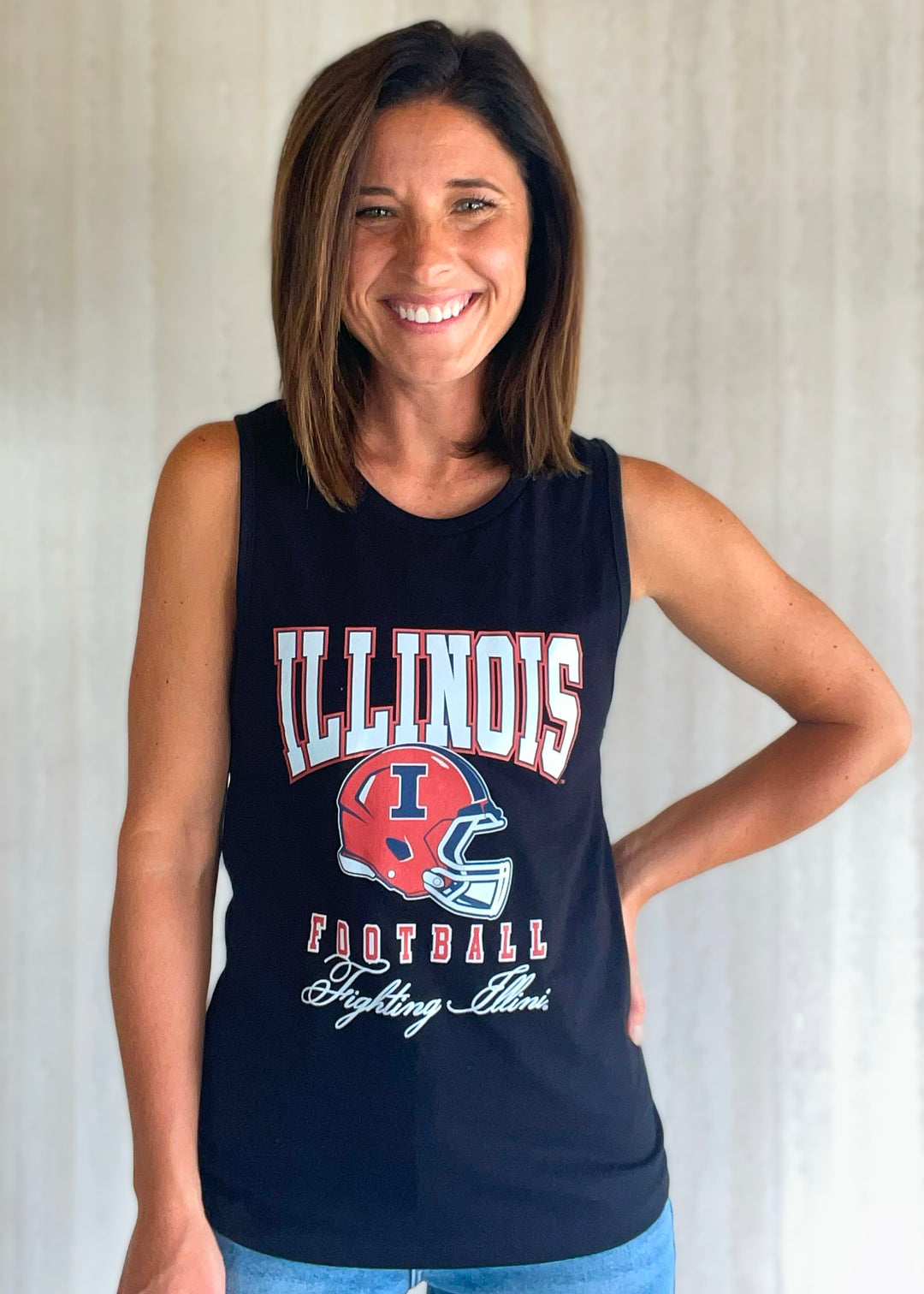 Women's Illinois Fighting Illini Football Tank Top