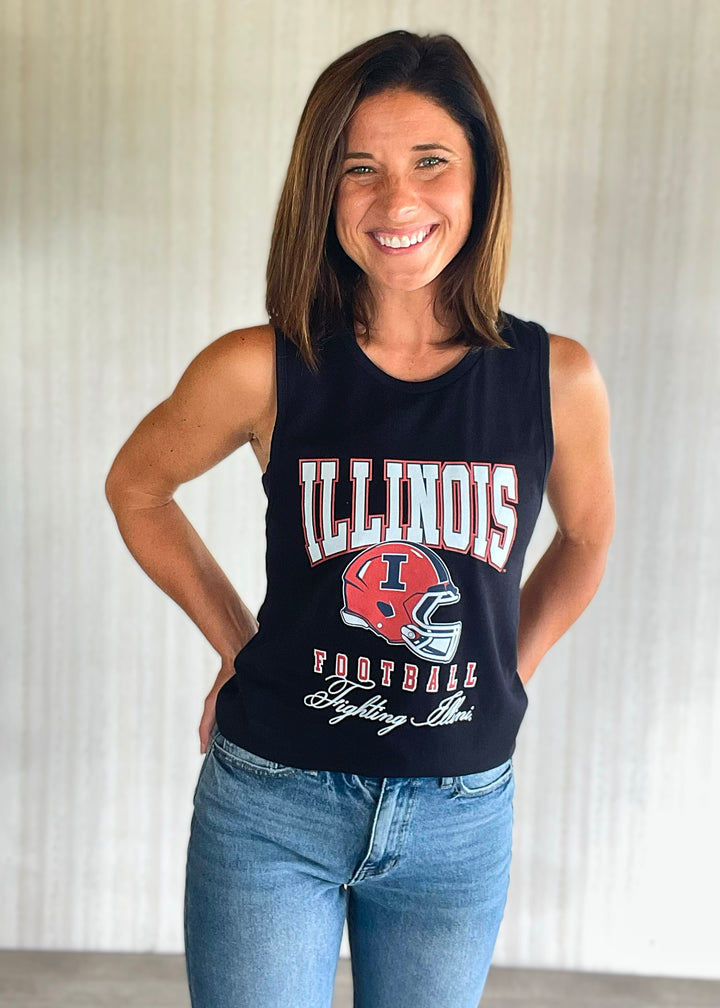 Women's Illinois Fighting Illini Football Tank Top