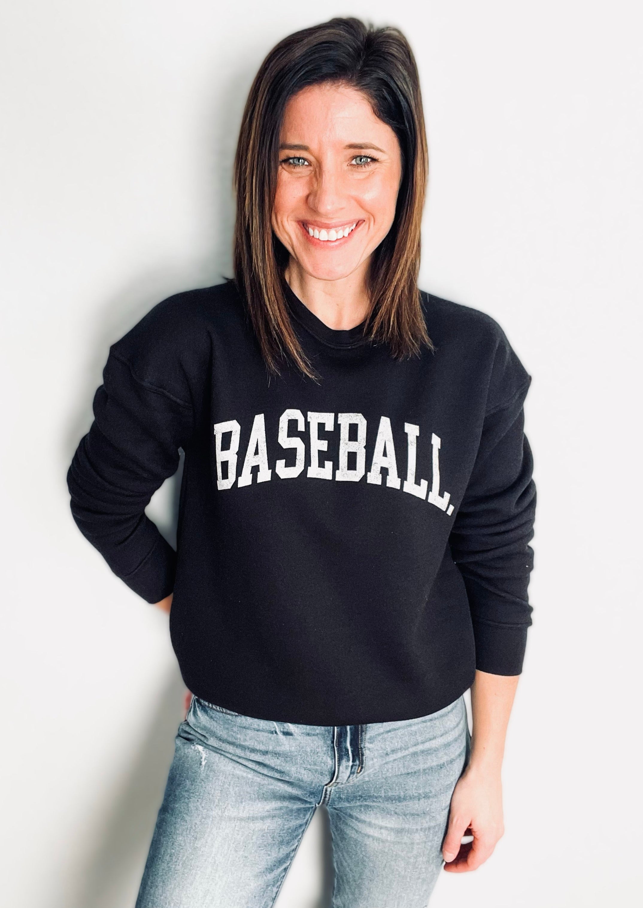 Women's store baseball sweatshirt