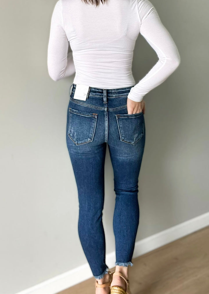 Women's Skinny Jeans - KanCan High Rise Raw Hem Ankle Skinny