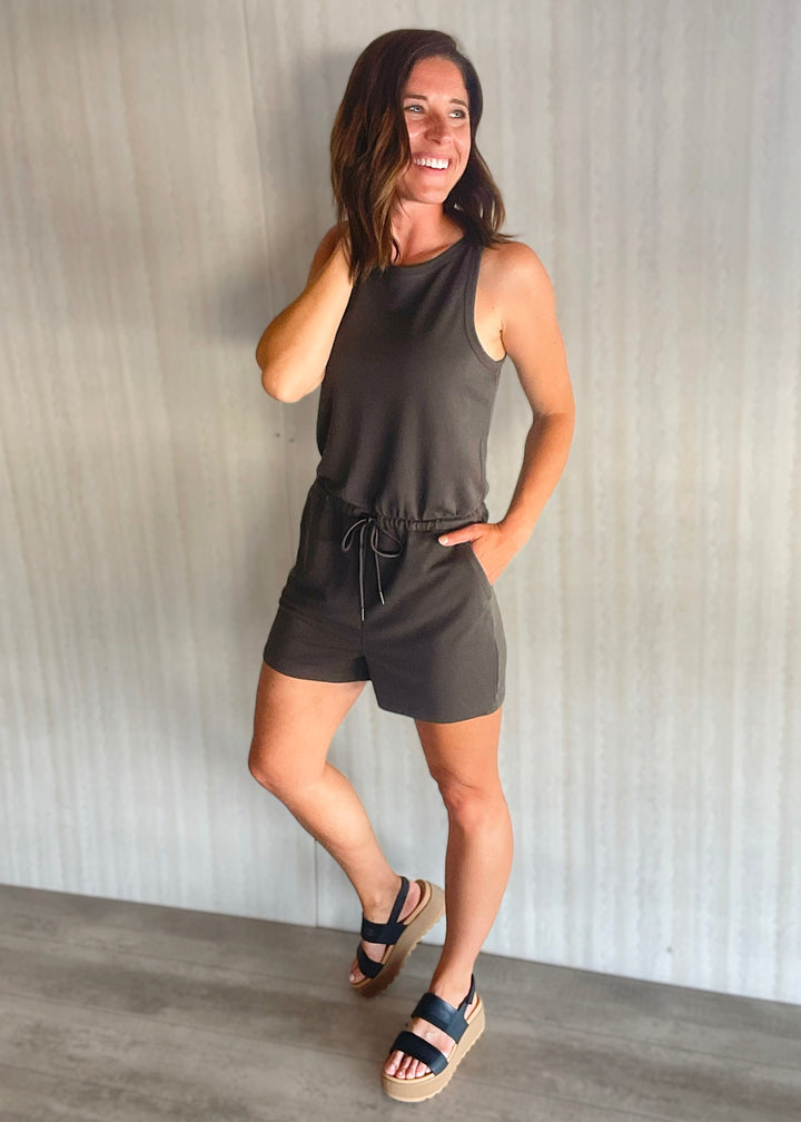 Granite Alexis Romper | Gray Women's Romper