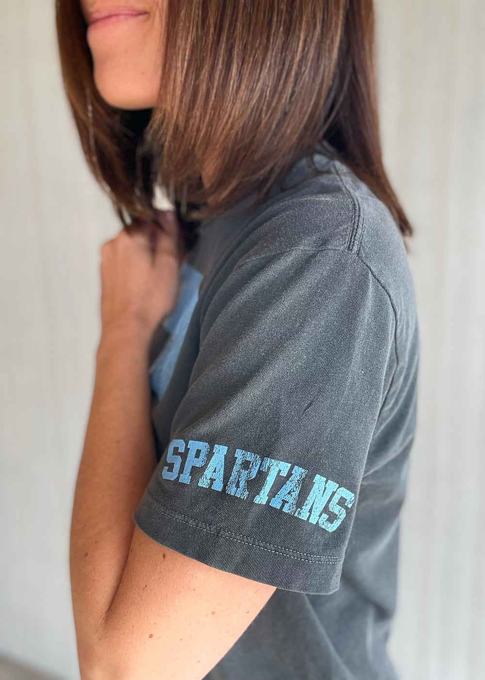 Women's St. Joseph-Ogden Spartans "S" Boxy Tee (Great for Spartan Select Baseball) You Play I Pray Brand