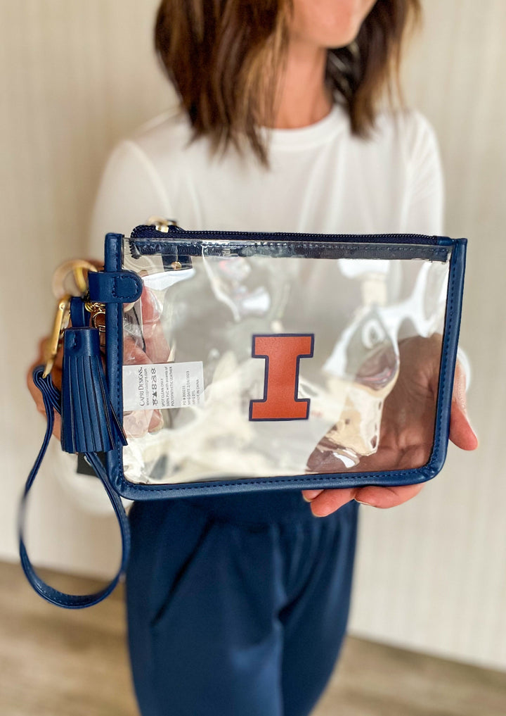 Illinois Clear Wristlet Bag