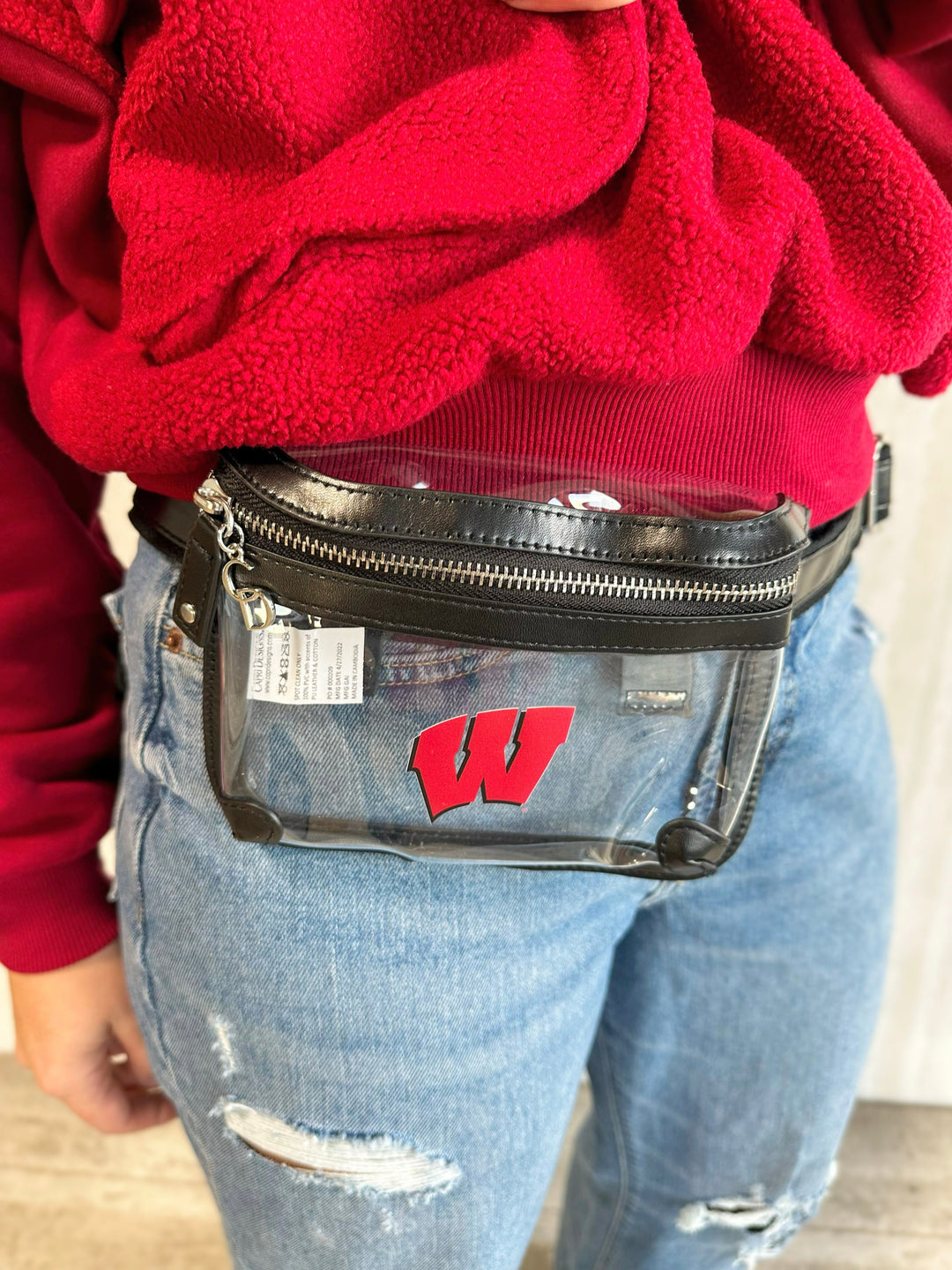 Clear Wisconsin Belt Bag | Wisconsin Game Day Bag