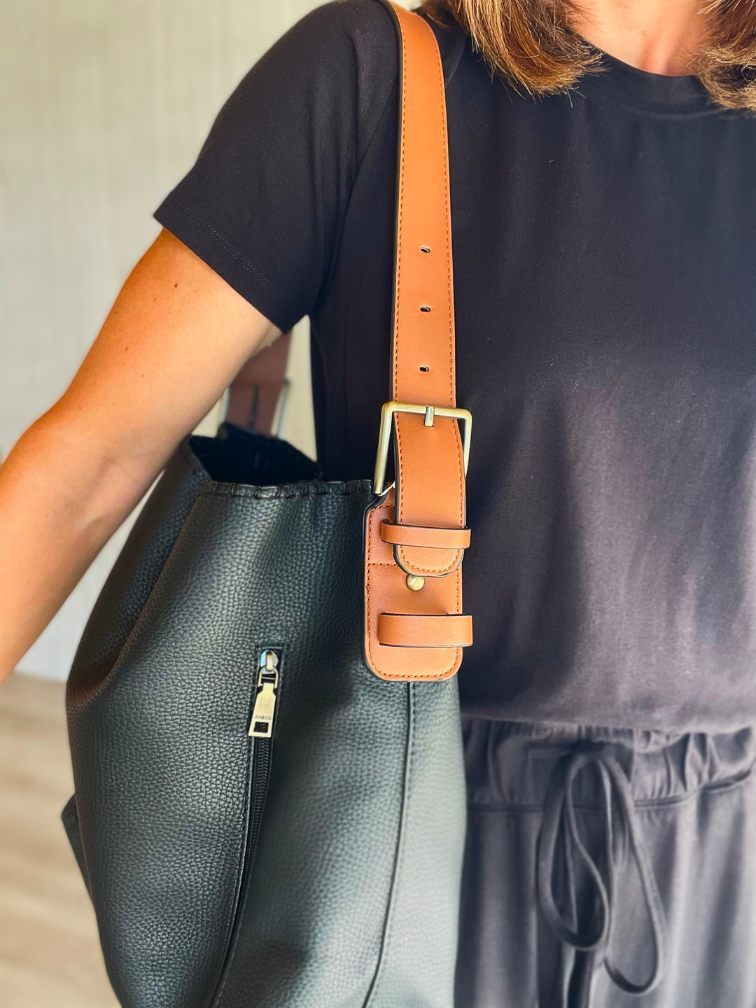 Women's Black Purse - Black 2-in-1 Hobo Bag with crossbody bag option as well. 2 bags for 1 bag!