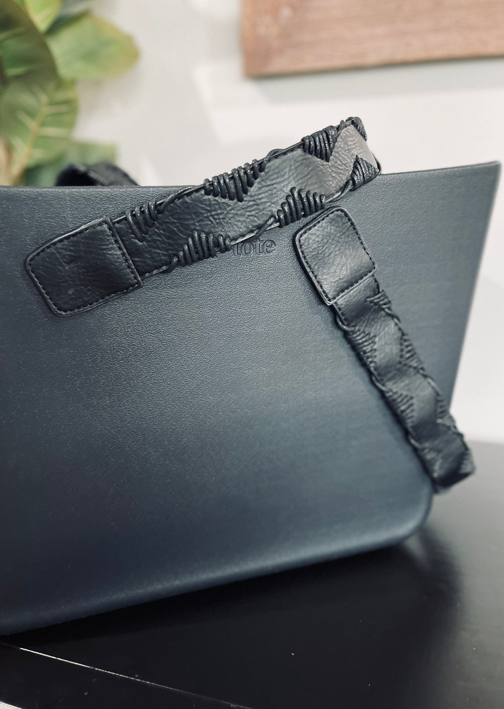 Black Stitched Straps for Versa Tote