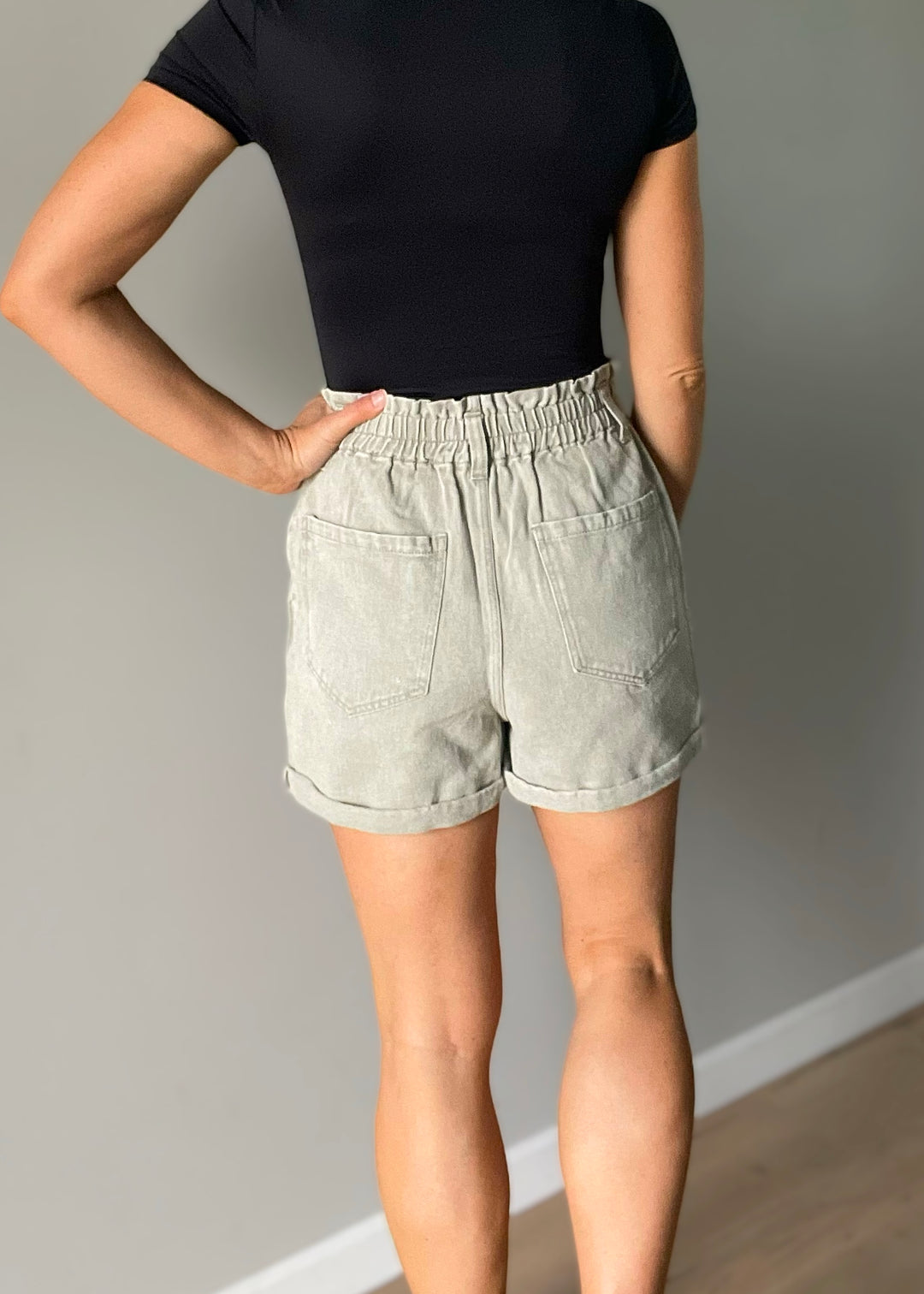 Women's Sage Paper Bag Shorts