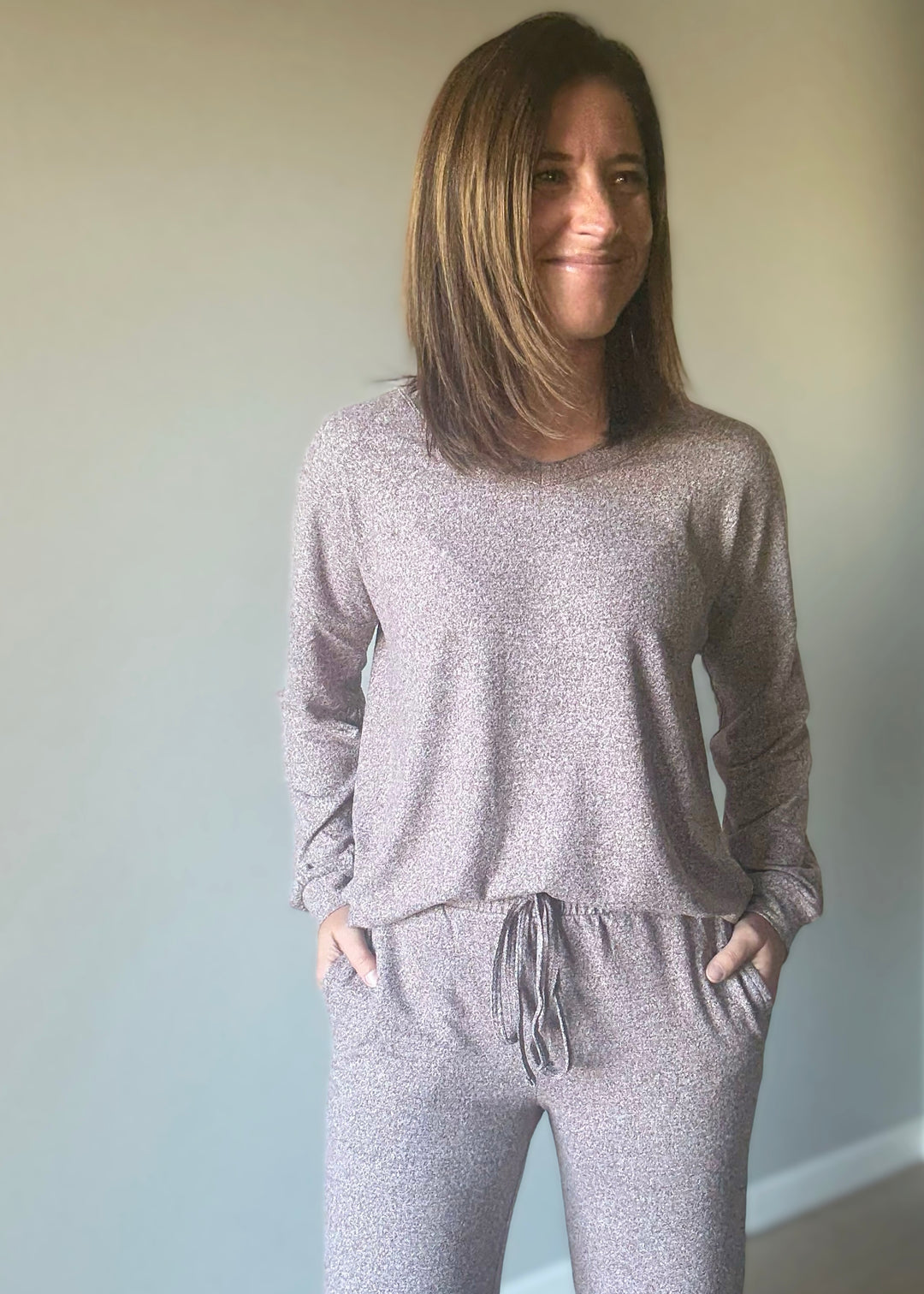 Women's Light Brown Comfy Pajama Set