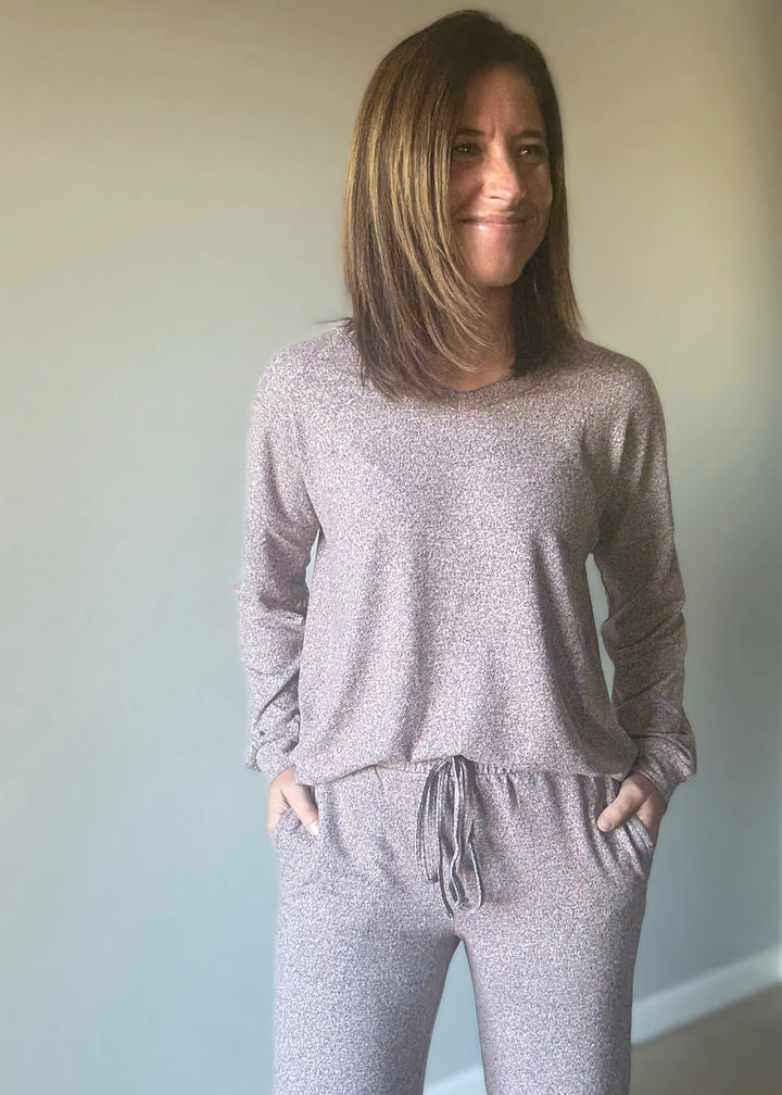 Women's Light Brown Comfy Pajama Set