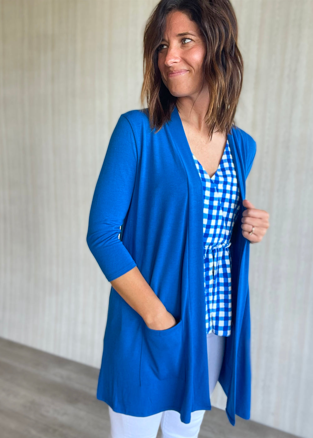 Women’s Royal Blue Open Cardigan