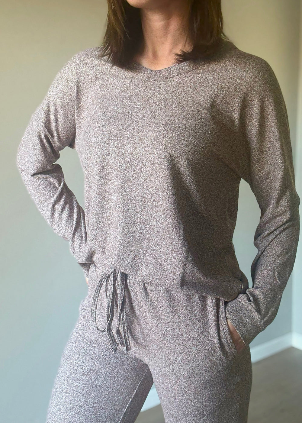 Women's Light Brown Comfy Pajama Set