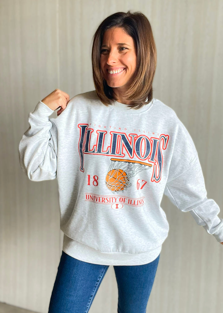 Women's Illinois Basketball Sweatshirt