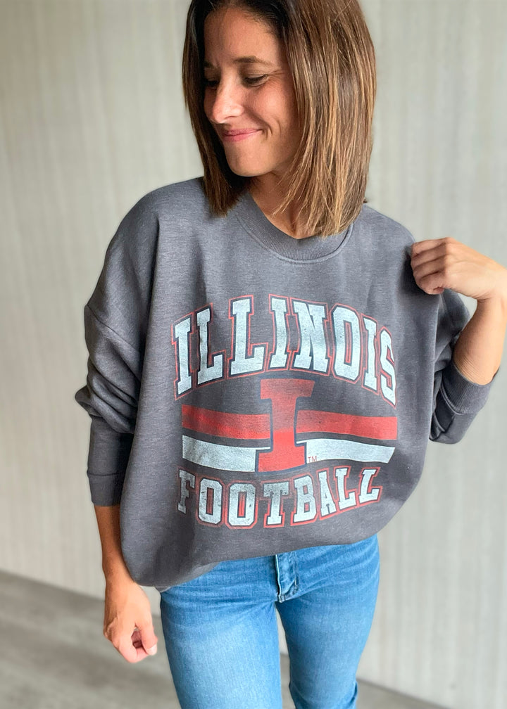 Women's Illinois Football Pullover Sweatshirt