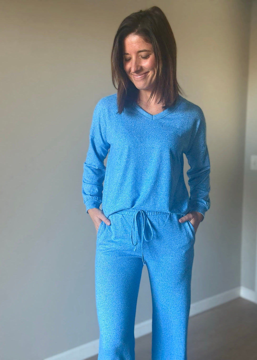 Women's Comfy Blue Pajama Set