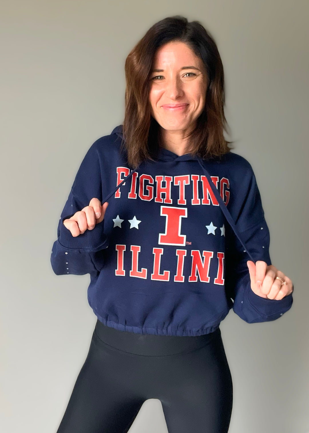 Fighting Illini Star Scrunch Hoodie