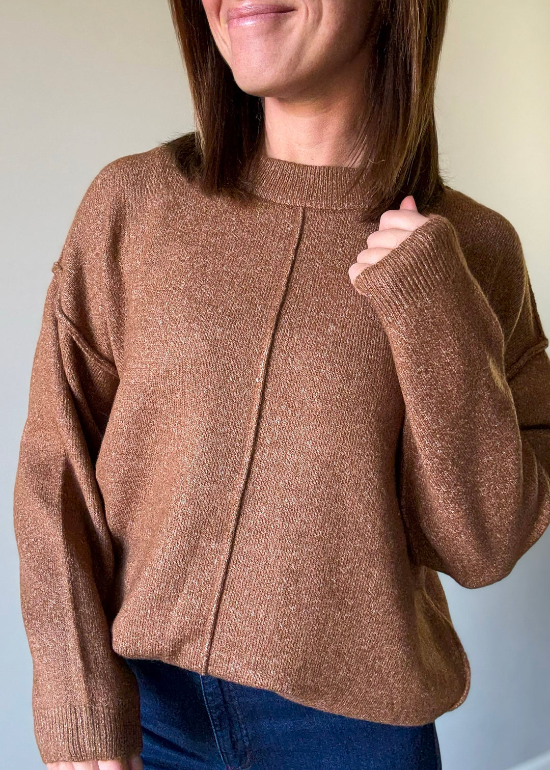 Front Seam Sweater (Camel)