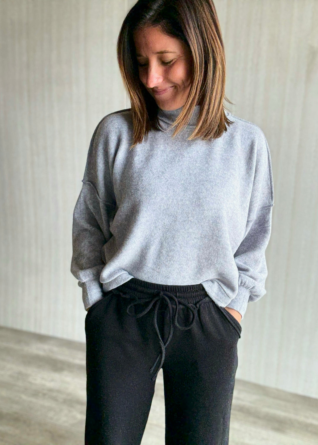 Women's Black Wide Leg Sweatpants - Comfy Sweatpants