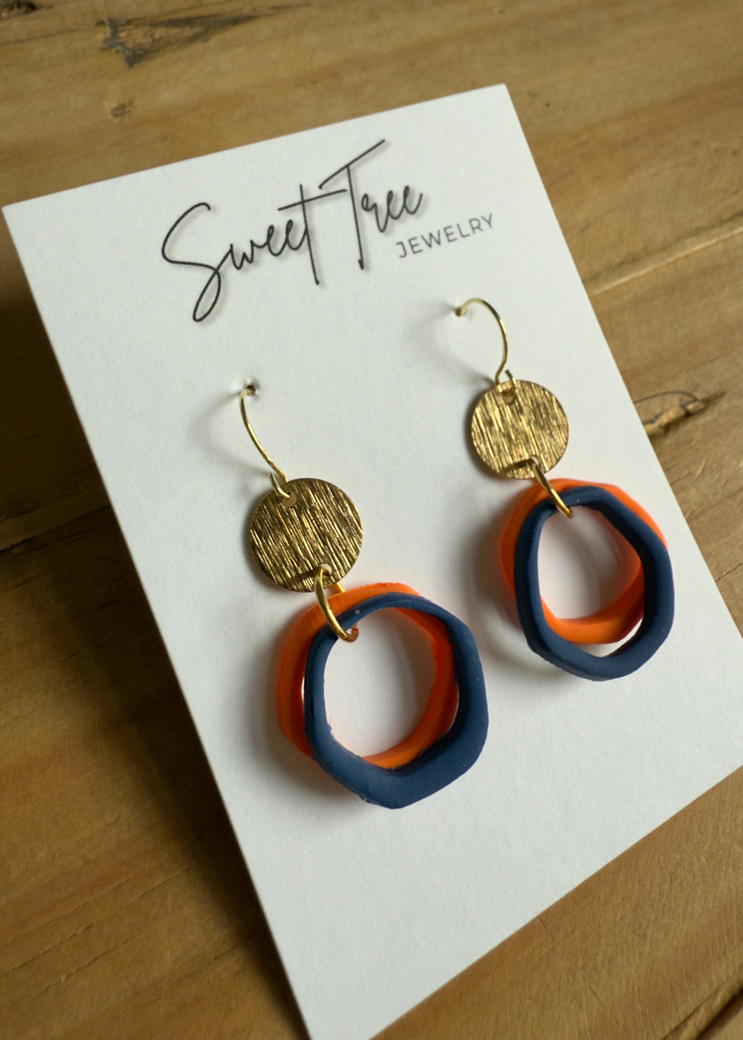 CU Game Day Earrings - Orange, Navy Blue, & Gold Earrings