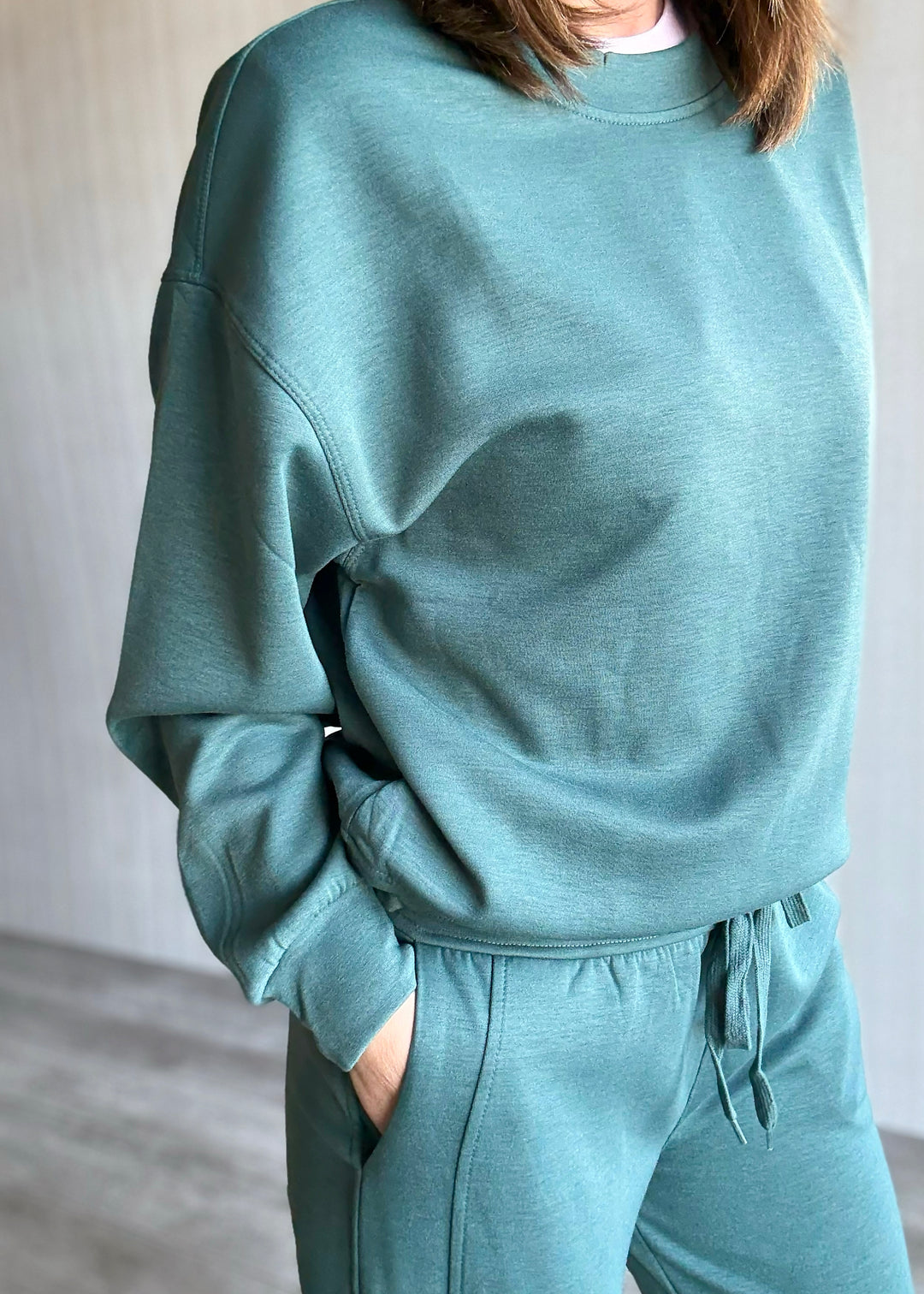 Women's Forest Green Scuba Jogger Set