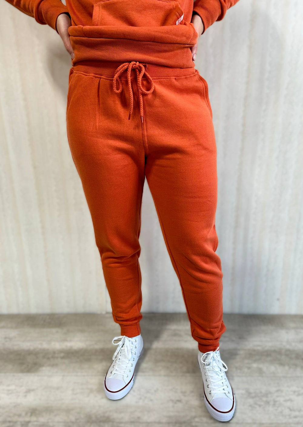 Women's Orange Jogger Sweatpants