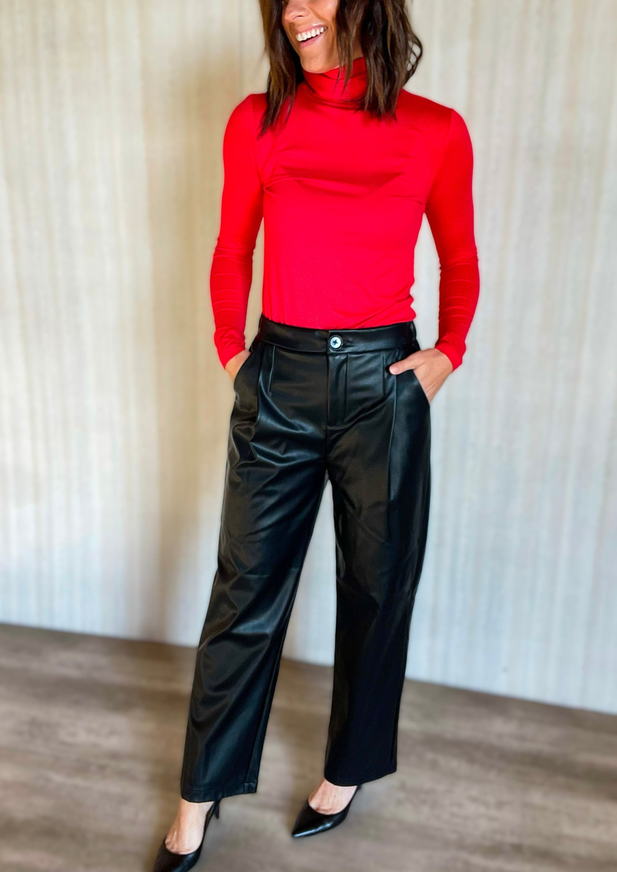 Black Faux Leather Pants – Embolden